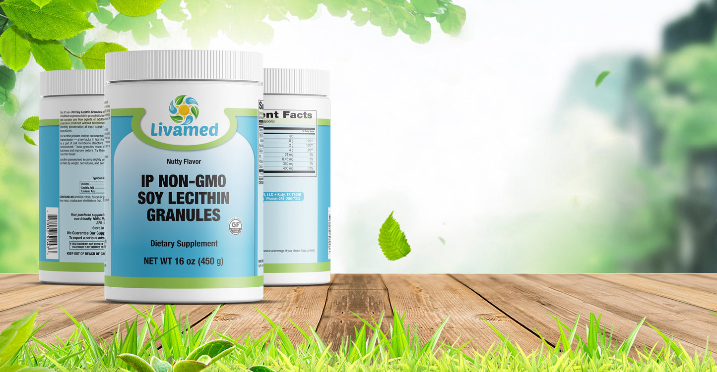 IP Non-GMO Soy Lecithin Granules (New PCR Tub Coming Soon) 16 oz Count