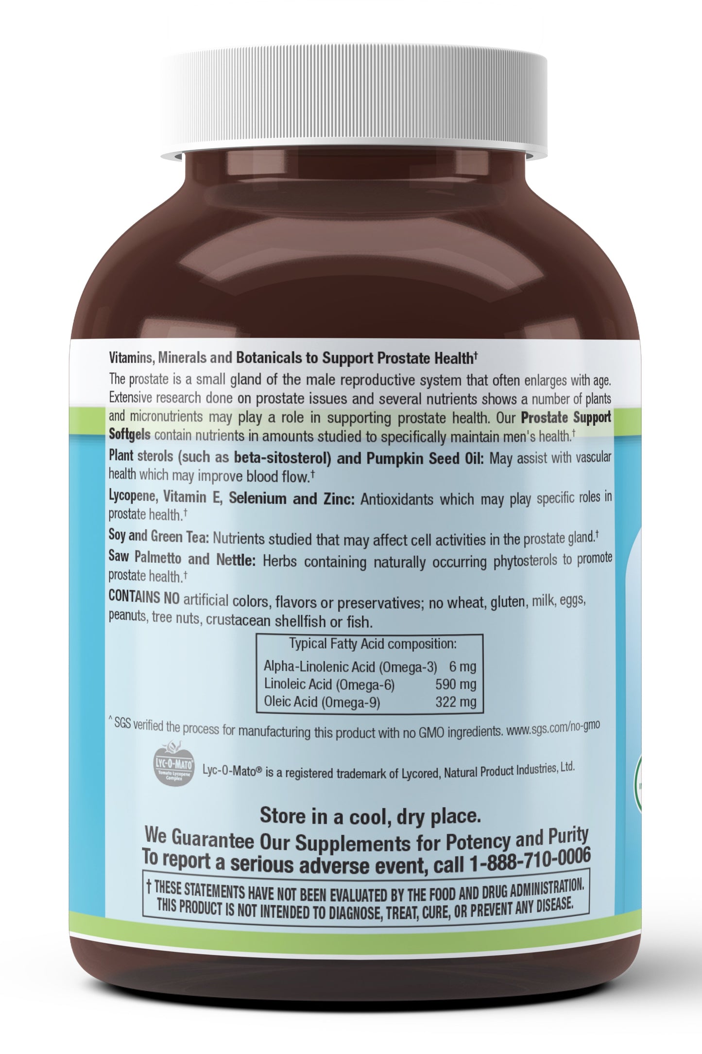 Prostate Support Softgels with Phytosterols 120 Count