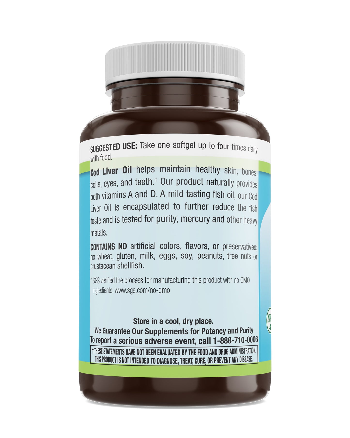 Cod Liver Oil Softgels 250 Count