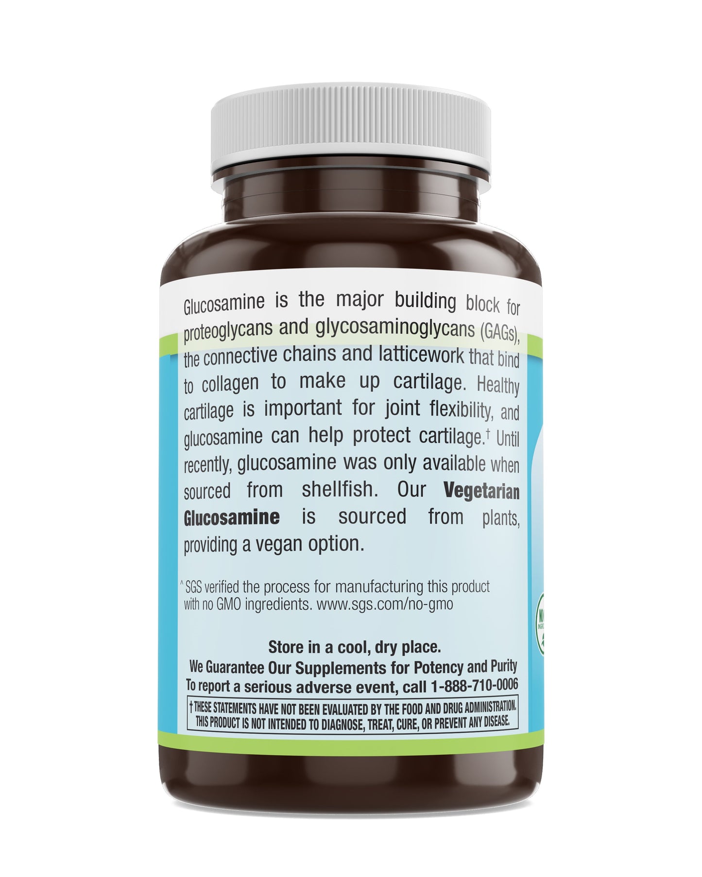 Vegetarian Glucosamine 750 mg Veg Caps 120 Count