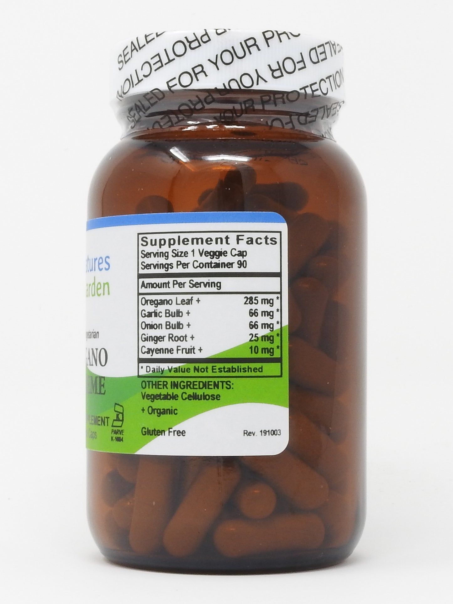Nature's Garden - Oregano Supreme (w/ Garlic, Onion, Ginger & Cayenne) - 90 Veggie Caps