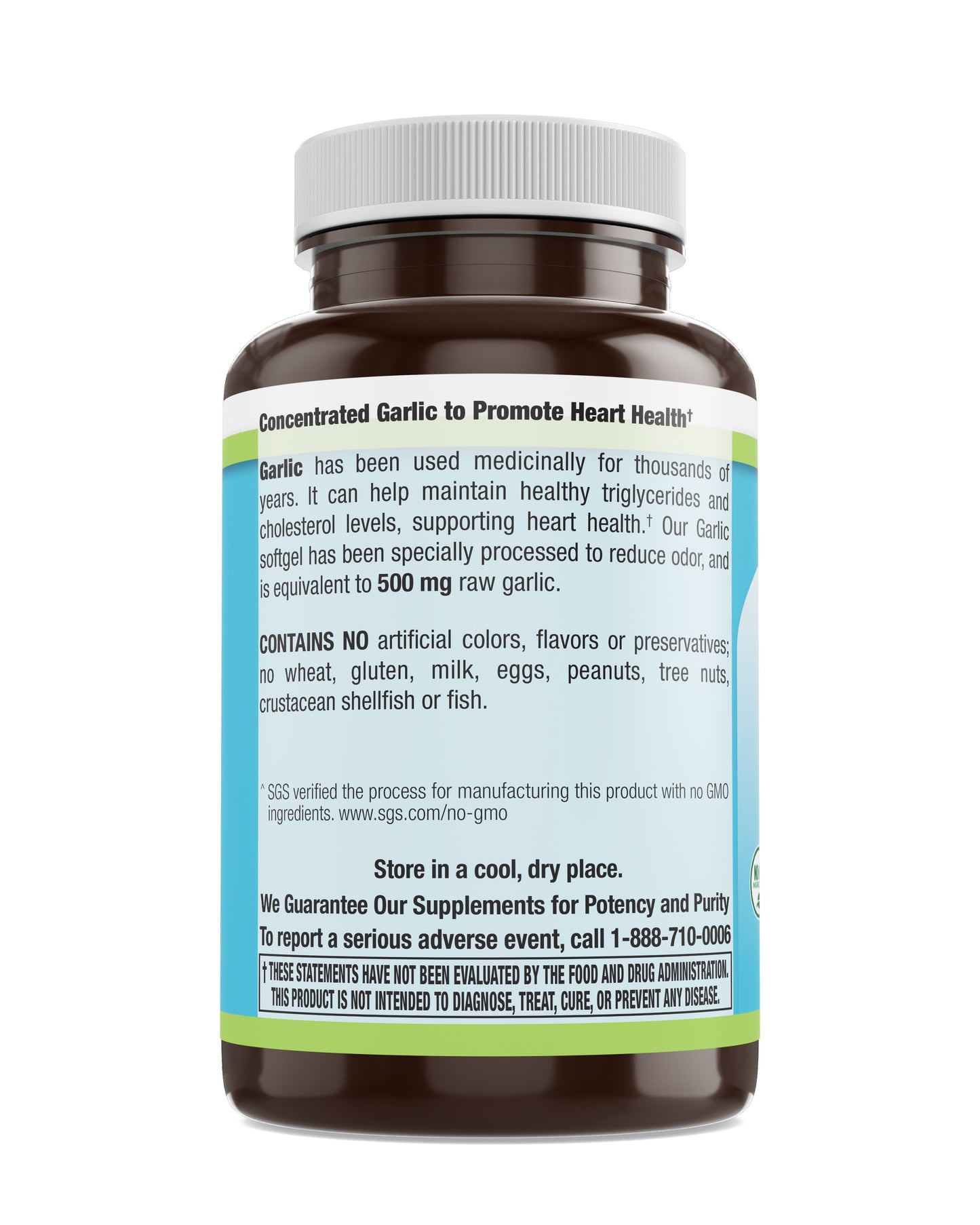 Garlic 500 mg 100:1 Extract Odor-Reduced Softgels 250 Count