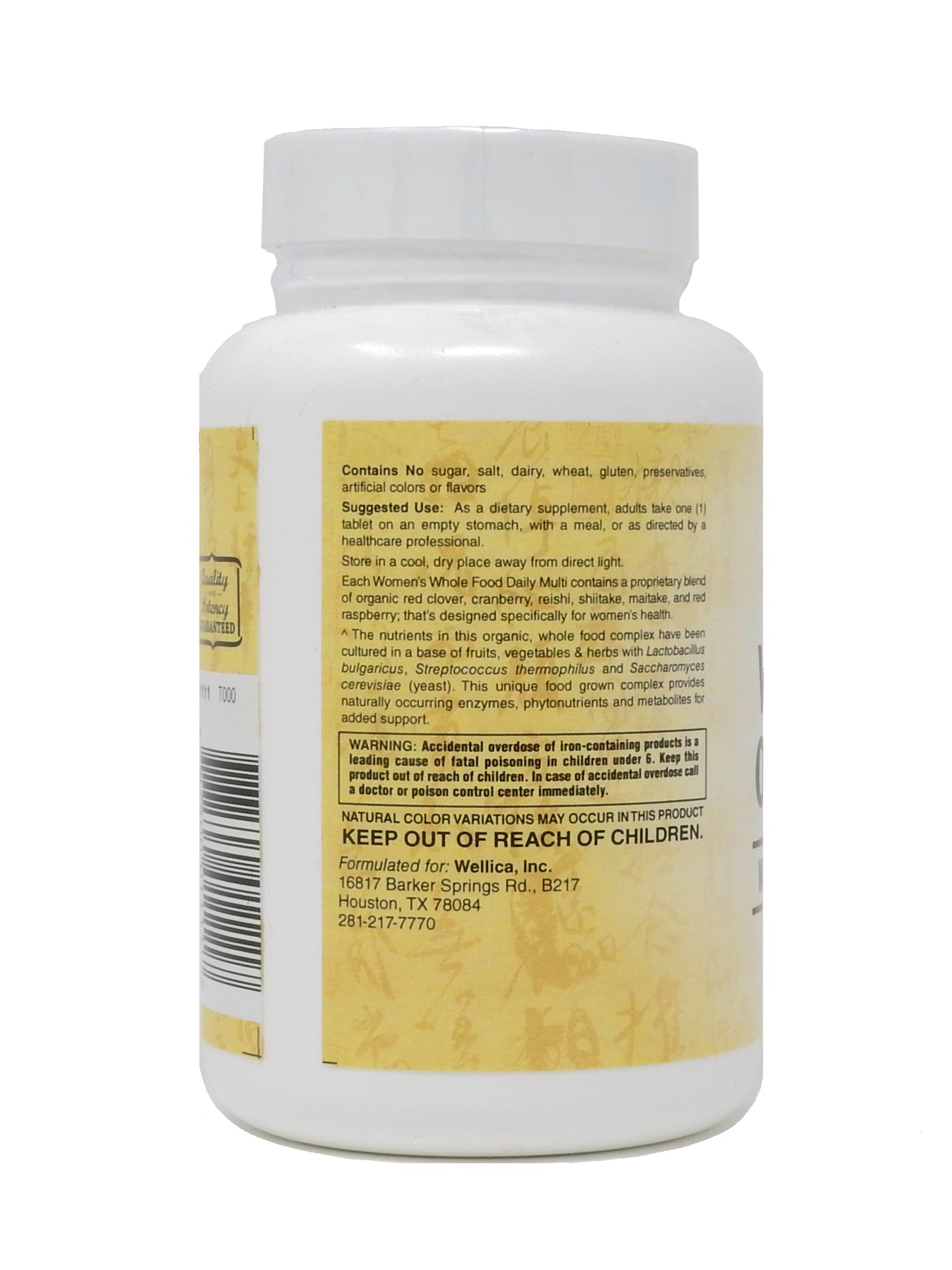 Women’s One Daily Organic Whole Food Multi-Vitamin 60-Tabs - Women's Multivitamin made from Organic Whole Foods - Natural Energy Support & Wellness