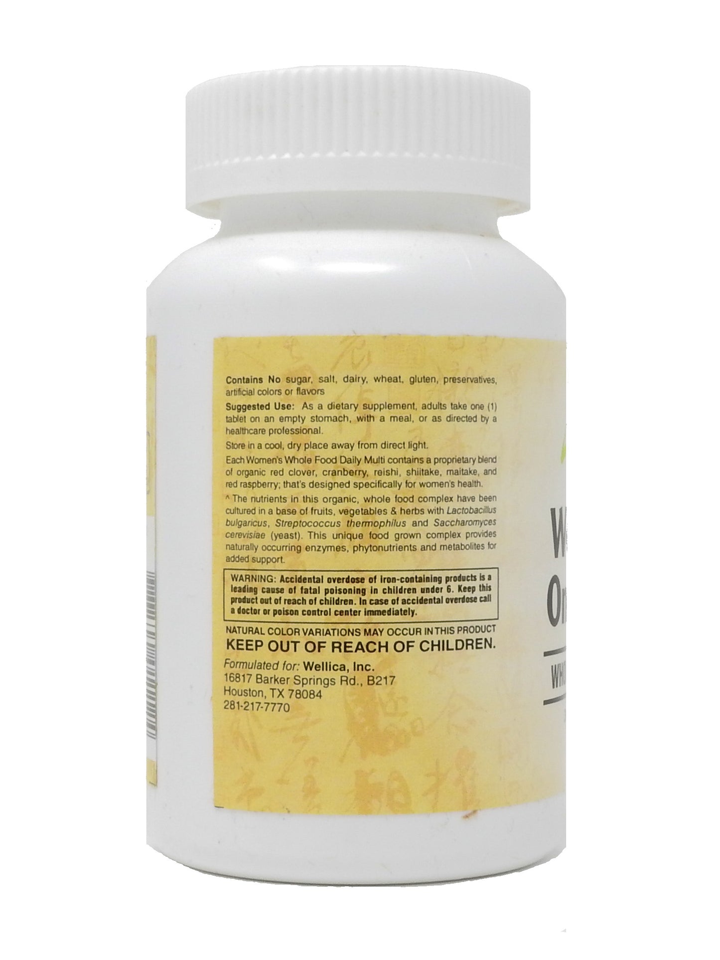 Women’s One Daily Organic Whole Food Multi-Vitamin 90-Tabs - Women's Multivitamin made from Organic Whole Foods - Natural Energy Support & Wellness