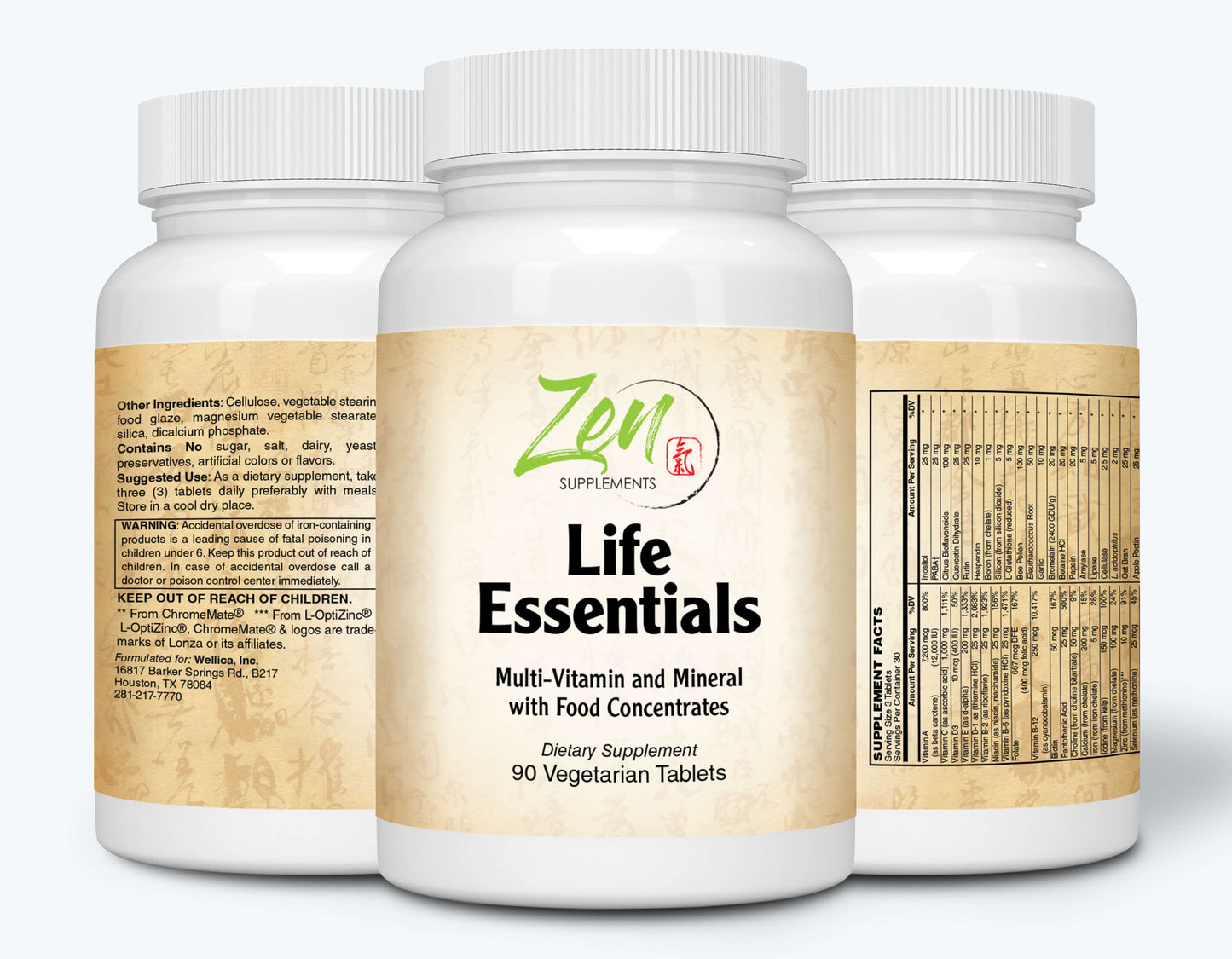 Life Essentials Multi-Vitamin from whole foods - Real Raw Veggies, Fruits, Superfoods, Probiotics, Digestive Enzymes, & Herbs 90-Tabs