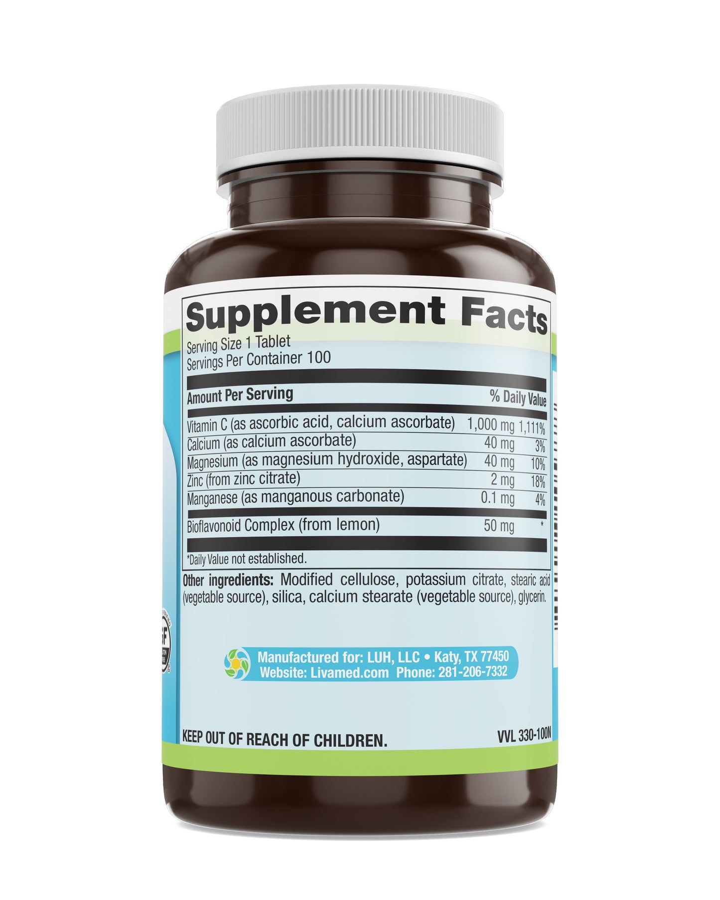 Buffered C 1,000 mg Veg Tabs Prolonged Release 100 Count