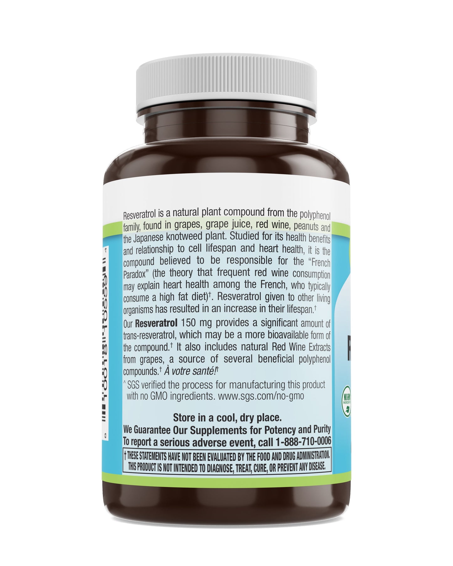 Resveratrol 150 mg Veg Caps 60 Count