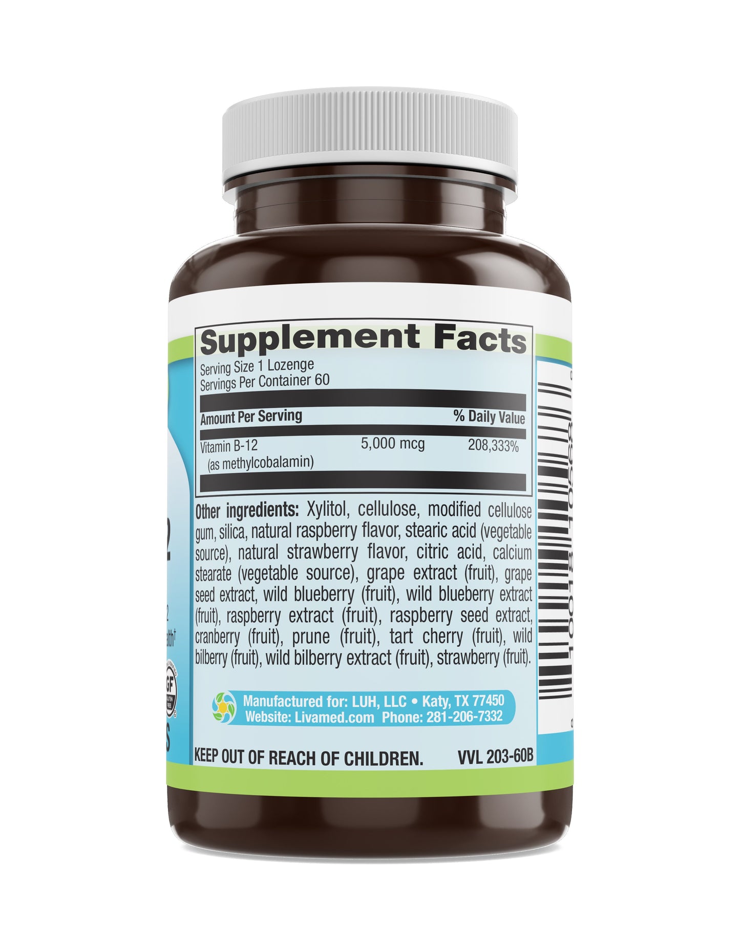 Methyl B12 5,000mcg Lozenge 60 Count