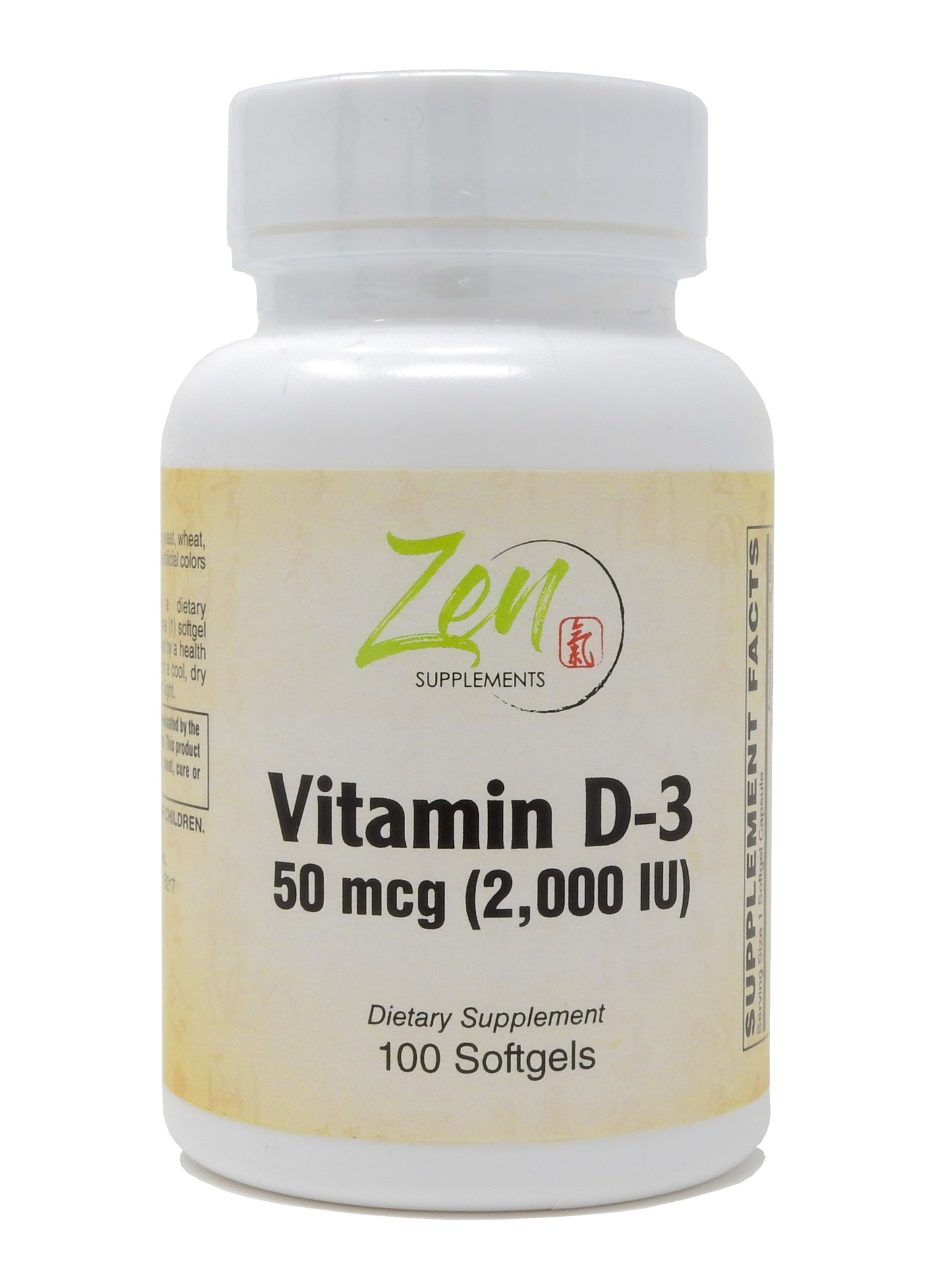 Vitamin D-3 2000 IU 100-Softgel - Supports Healthy Muscle Function, Bone Health & Immune Support
