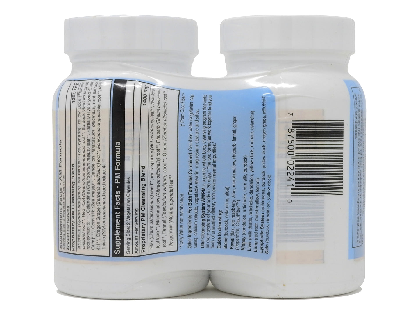 Ultra Cleansing System AM/PM Kit - 100% Natural Herbal Blends Support for Maximum Whole Body Organs & Systems Detox Cleanse - Works Safely & Gently both Day & Night Over 30 Days - Vegetarian Formula 30 Day Kit