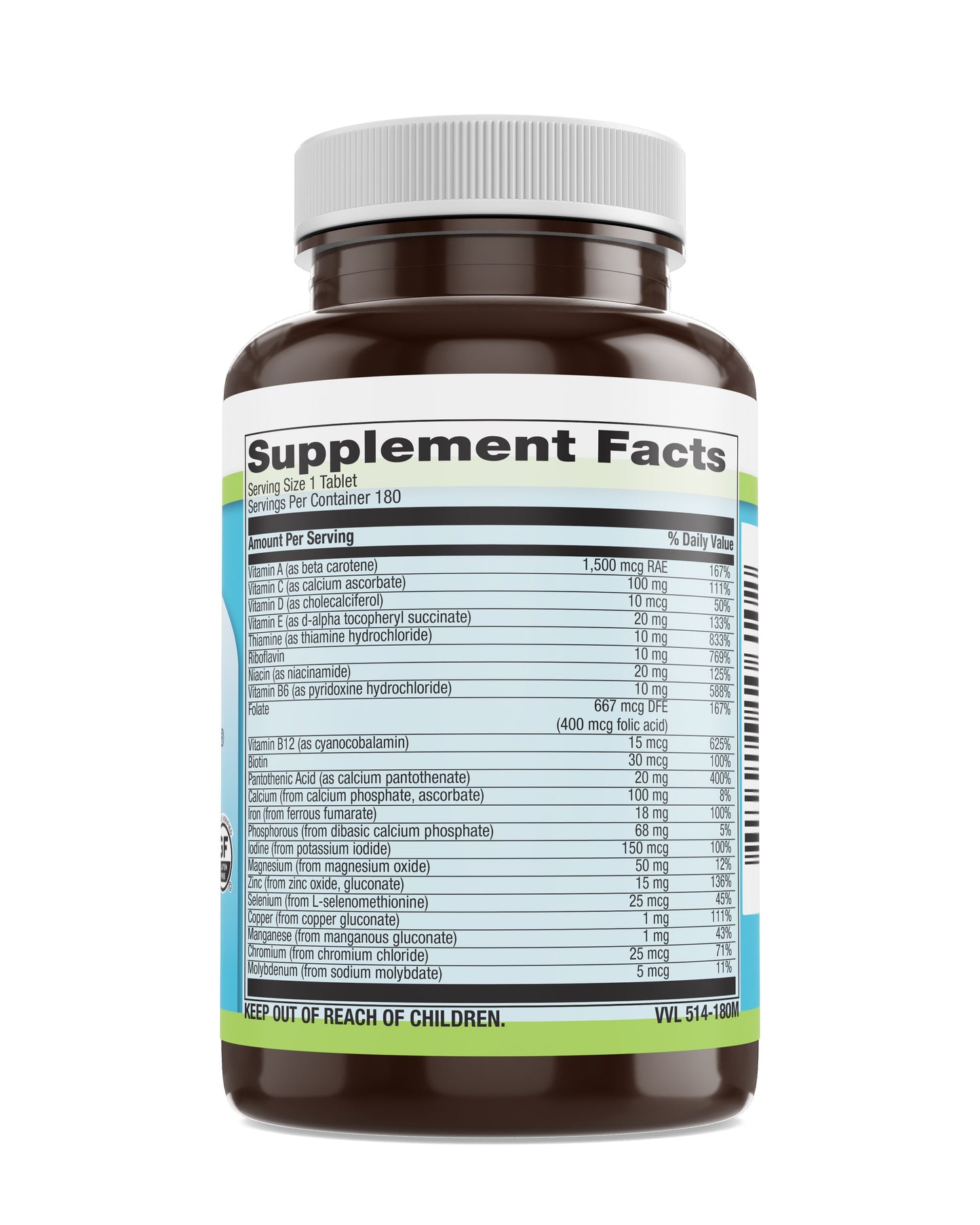Basic Multi® Veg Tabs 180 Count