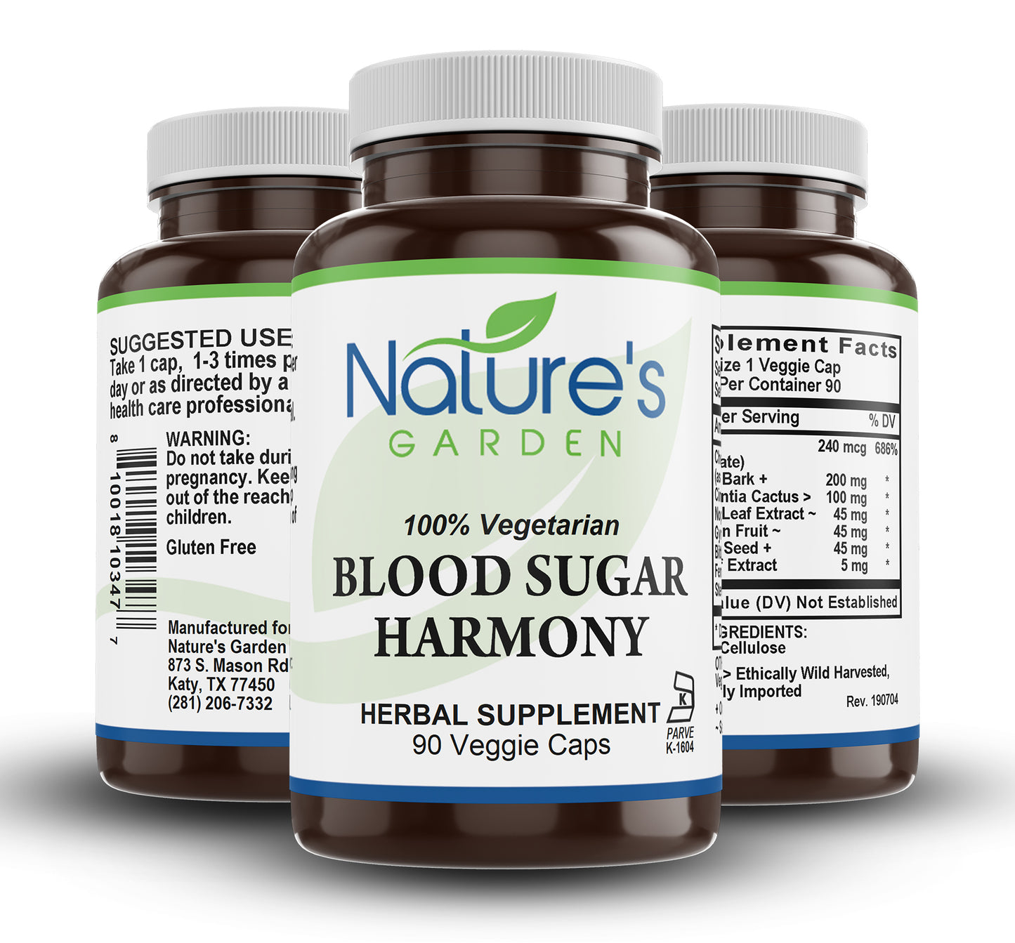 Nature's Garden - Blood Sugar Harmony - 90 Veggie Caps