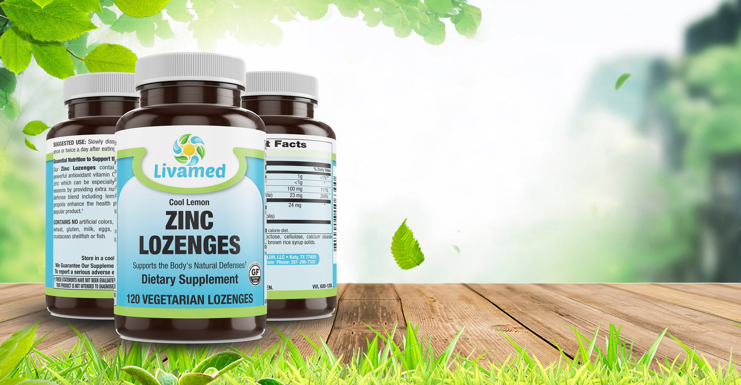 Zinc Lozenges Veg - Cool Lemon Flavor 120 Count XXX