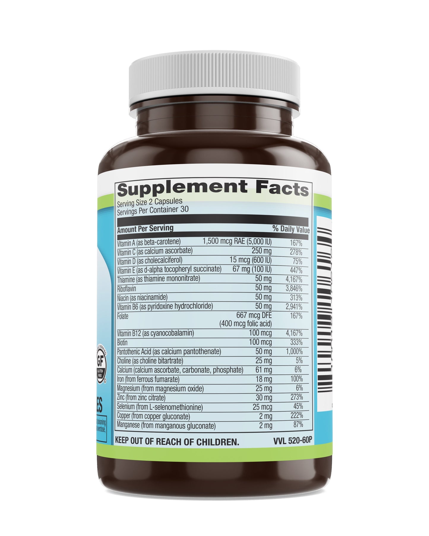 Ultimate Capsule® Multivitamin Multimineral Complete Veg 60 Count
