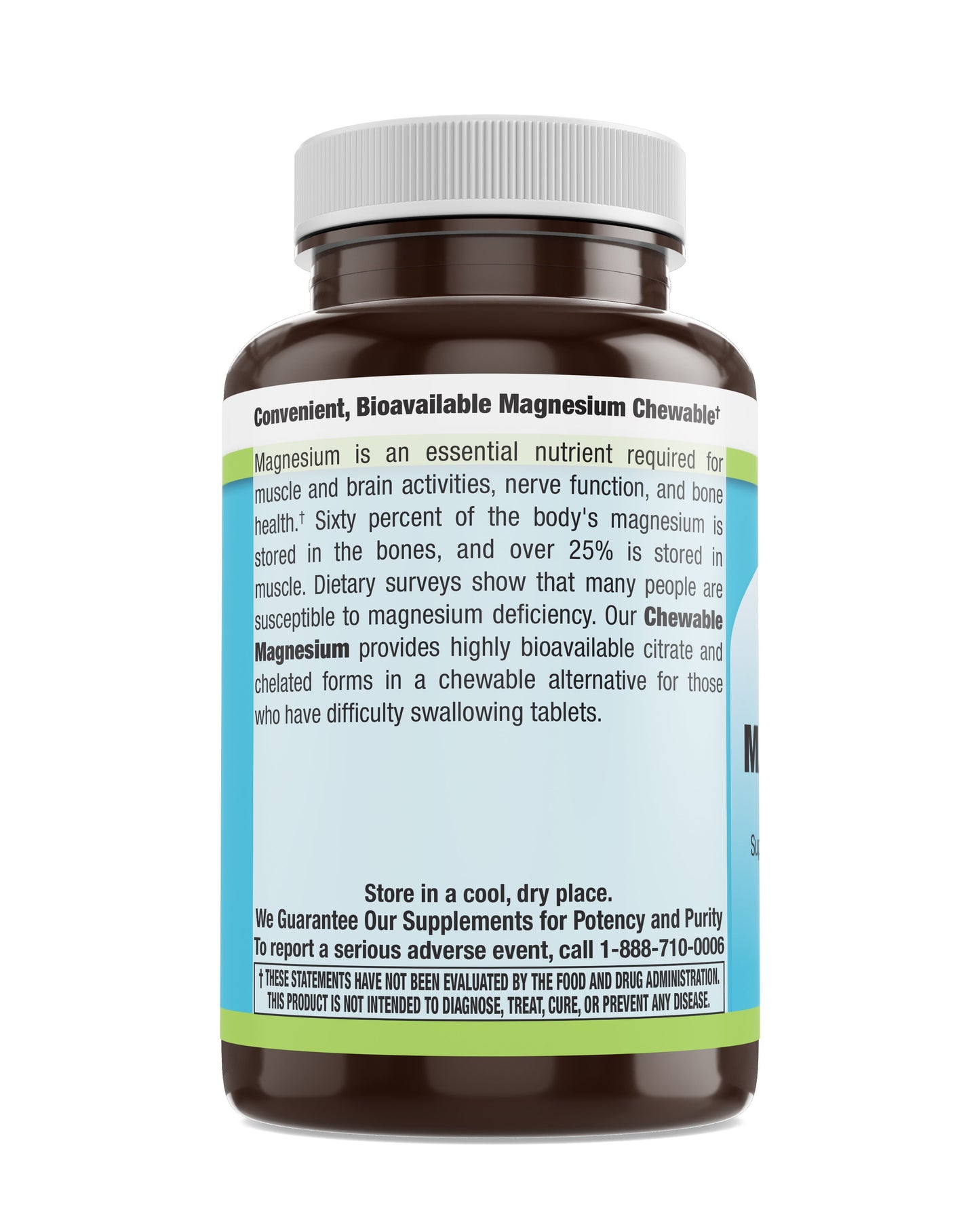 Chewable Magnesium 125 mg Veg Wafer 50 Count