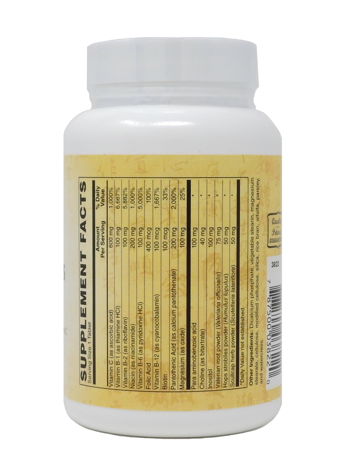 Super Stress Complex Multi 60- Tabs with B Vitamins, & Calming Herbs to Combat the Impact of Stress - All B Vitamins Including B12, B1, B2, B3, B5, B6, B7, B9, Folic Acid - Vitamin B Complex for Stress, Energy and Healthy Immune System