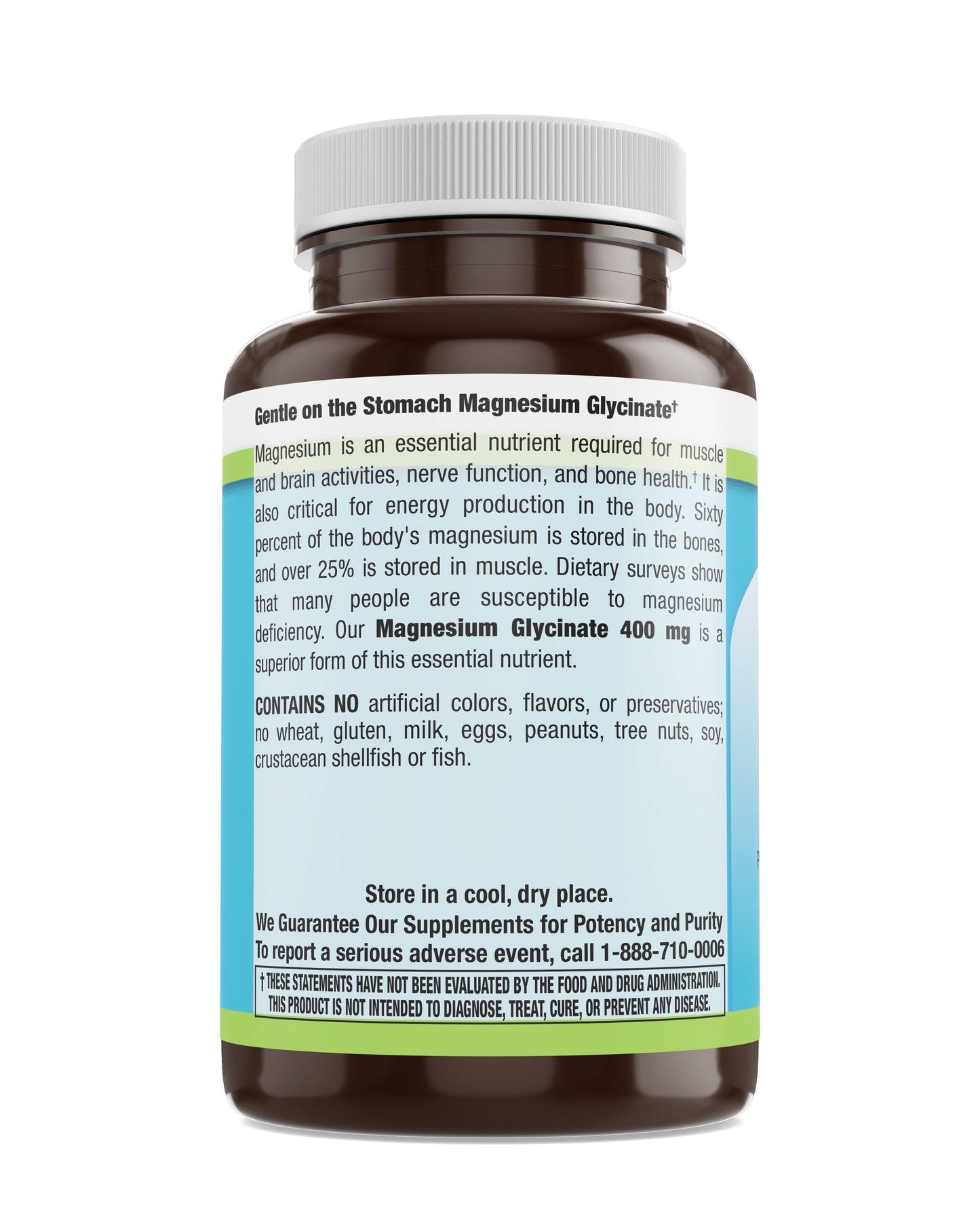 Magnesium Glycinate 400 mg Veg Caps 90 Count
