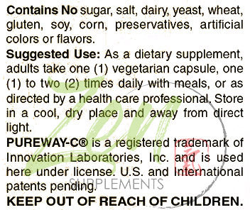 Pureway-C 500 Mg Buffered Vitamin C with 100mg bioflavinoids 120-Vegcaps