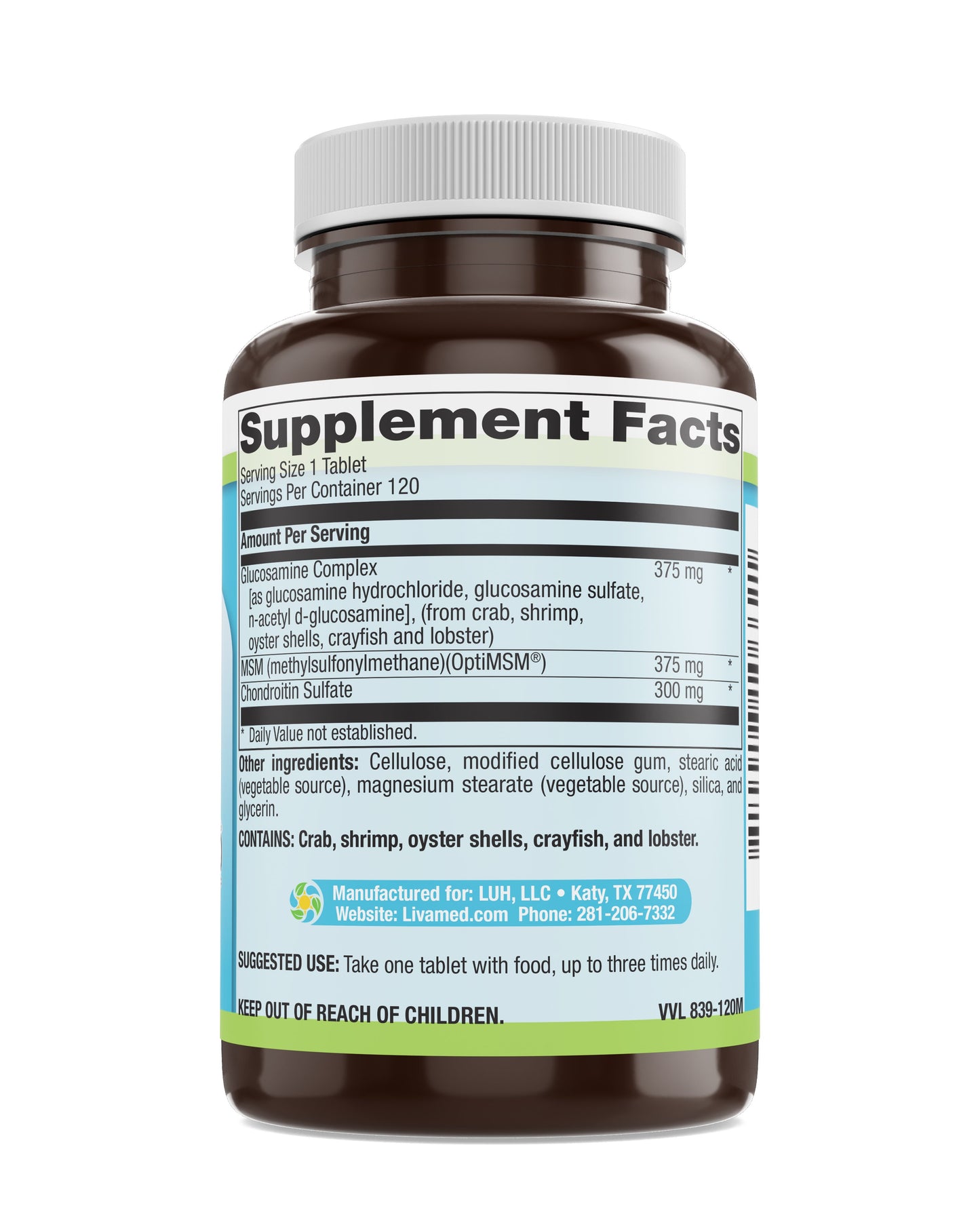 Glucosamine Chondroitin MSM Tabs 120 Count