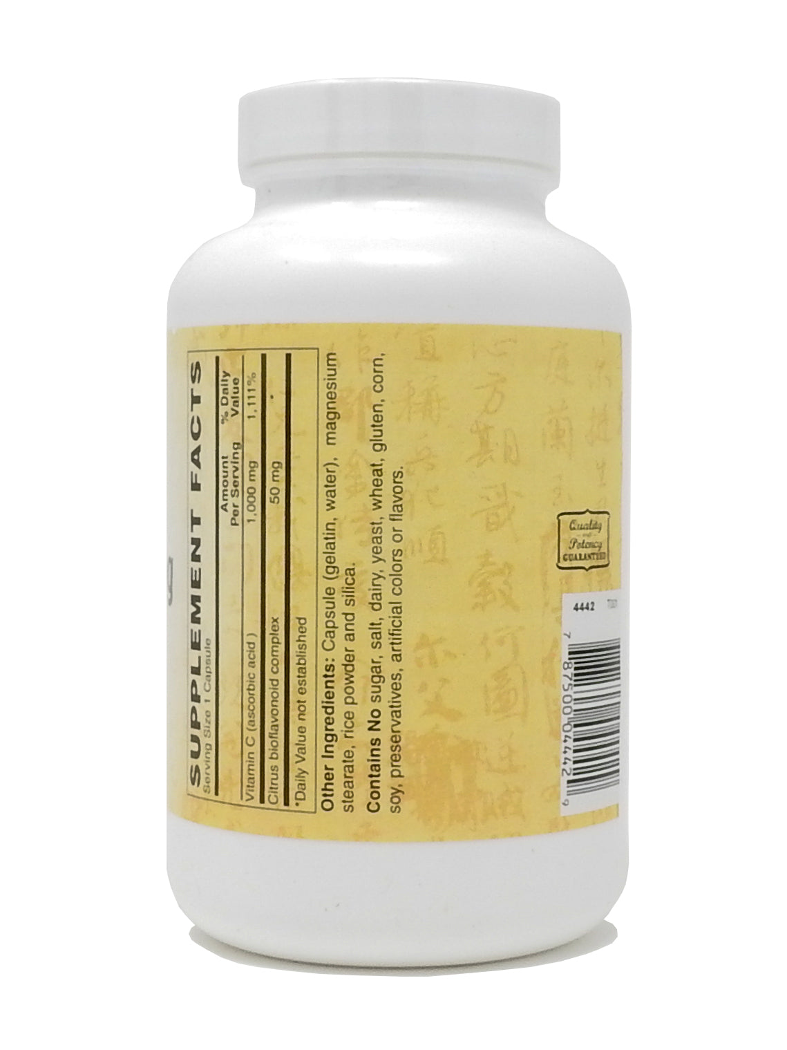 Vitamin C-1000 Capsules W/ 50 Mg Bioflavinoids 250-Caps - Promotes Immune Function, Supports Healthy Aging, Supports Overall Wellness