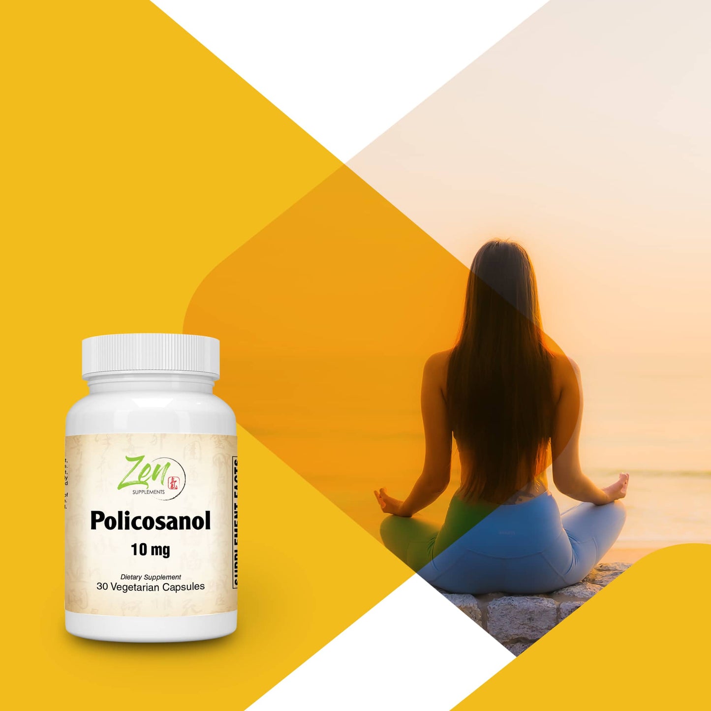 Policosanol 10 Mg - Antioxidant Supplement Supports Lower Cholesterol & Healthy Circulation 30-Vegcaps