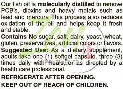 Omega Omega 3-6-9 - Sourced from Deep Sea Fish, Flax Seed & Borage Oils. Purified with Molecular Distillation - Supports Heart and Circulatory Health 120-Softgel