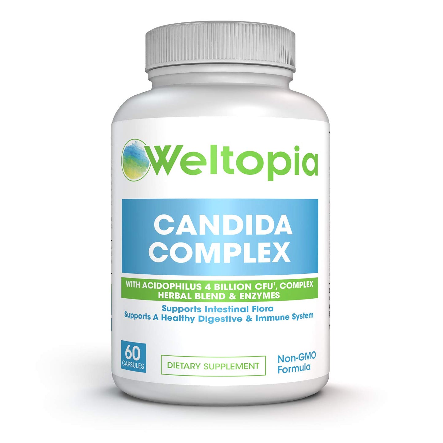 Advanced Strength Candida Cleanse Complex - with Acidophilus, Herbal Blend & Enzymes