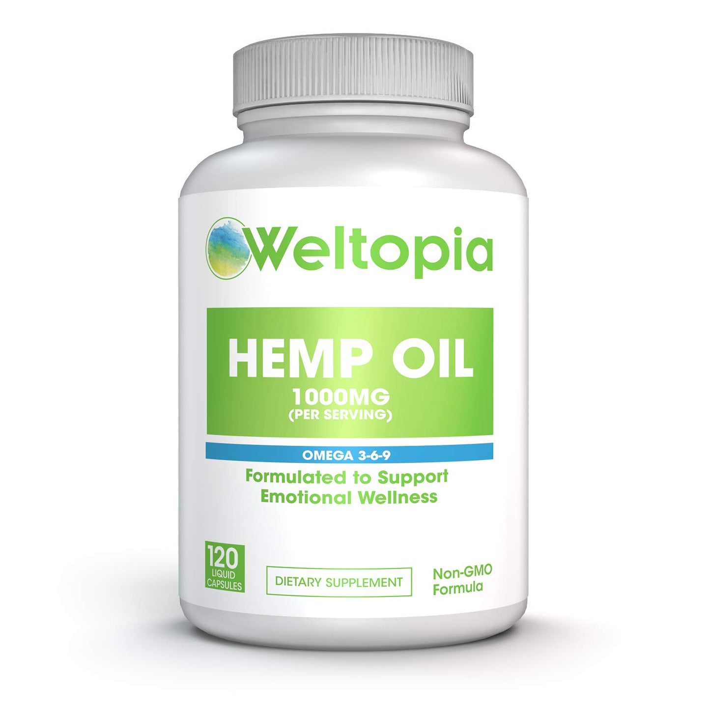Hemp Oil 1000MG - Premium Organic Hemp Oil Extract Capsules - Reduce Pain, Anxiety, and Stress - All Natural Omega 3, 6, 9 - Brain Boost Supplement, Memory, Focus, Clarity - for Great Sleep