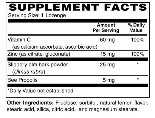 Zinc Lozenges 15 Mg Immune Support Antioxidant Supplement & Great Tasting Zinc 60-Lozenge