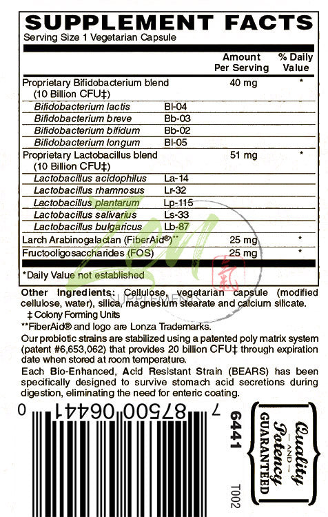 20 Billion CFU 9 Strain, Multi-Probiotic 30-Vegcaps - Sustained Release Technology, Resist Stomach Acid, Shelf Stable - Support for Healthy Digestion & Intestinal Ecology Favorable Intestinal Flora
