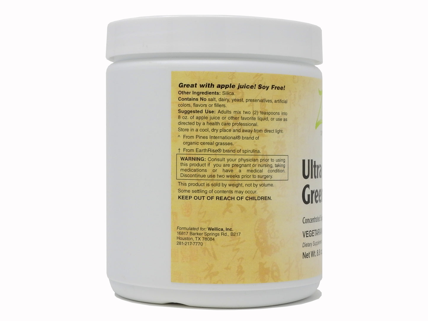 Ultra Greens Superfood - Wholesome Organic Fruits & Green Vegetables plus Spirulina, Cereal Grasses & Herbal Extracts - Provides Antioxidants & Nutrients 8.8 Oz-Powder