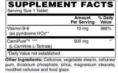L-Carnitine, 500 mg 60 Tablets