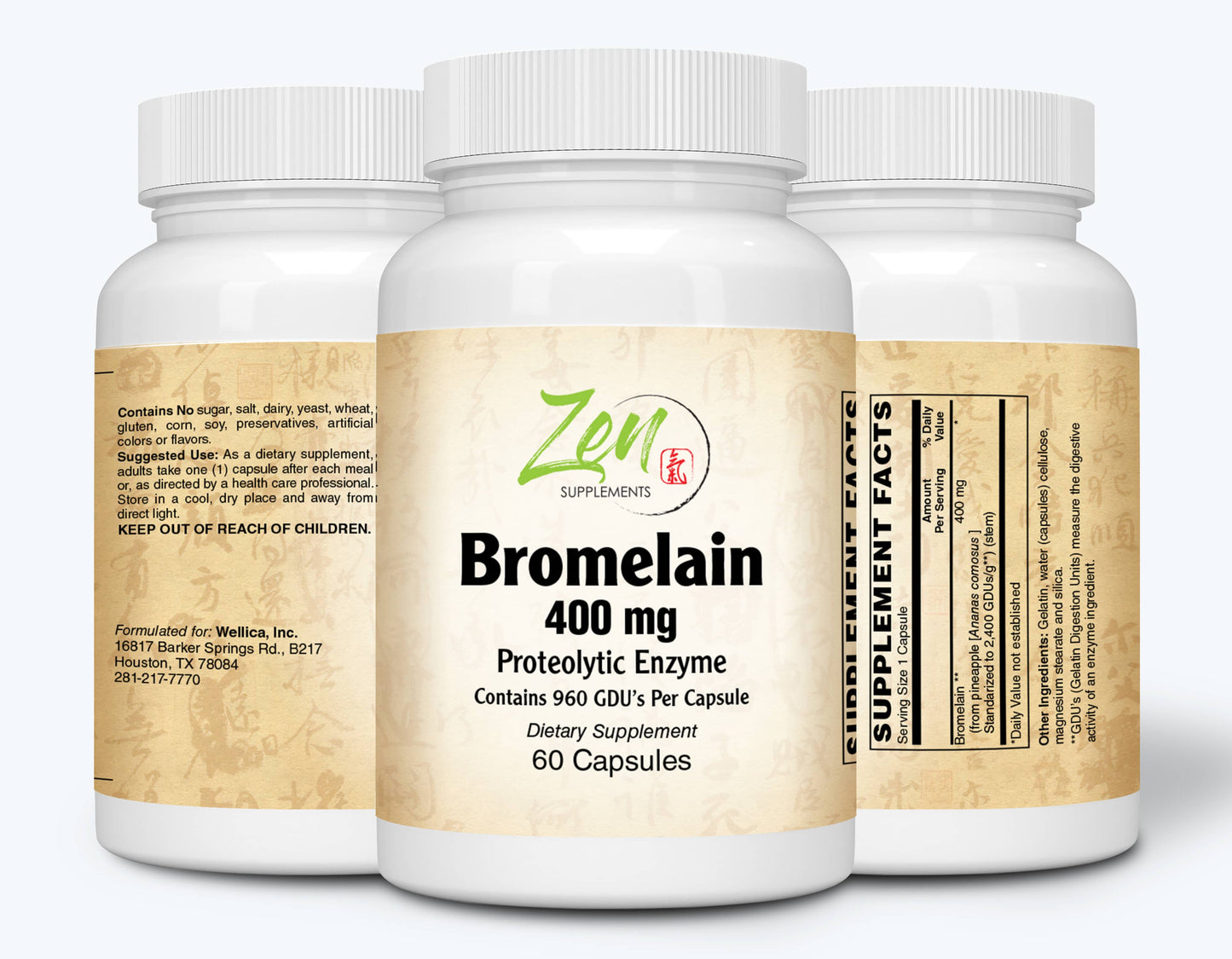 Bromelain Proteolytic Enzyme 60-Caps - Supports Healthy Digestion, Joint Health & Joint Comfort, Nutrient Absorption