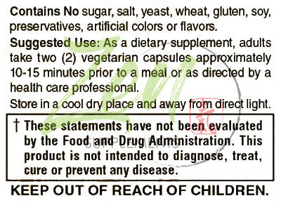 Gluten-Ade Digestive Enzyme Formula with Acidophilus & Prebiotics 60-Vegcaps