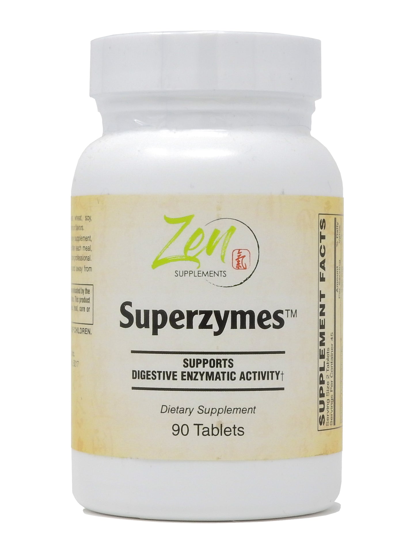 Superzymes Superzymes Multi-Enzyme Formula containing Pepsin, Bromelain, Papain, Pancreatin, & Betaine HCL 90-Tabs