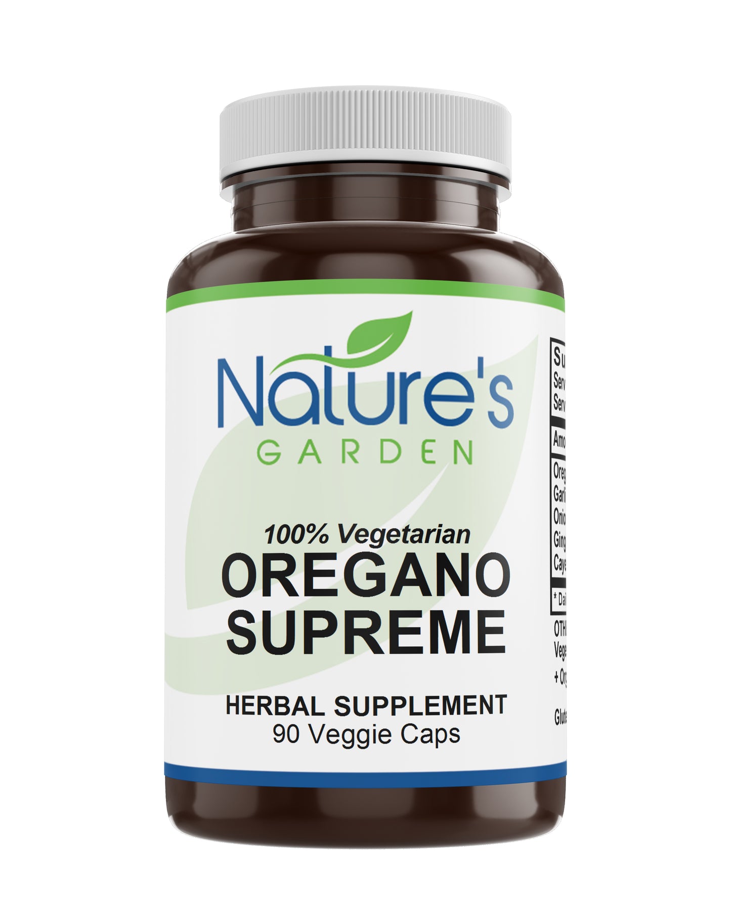 Nature's Garden - Oregano Supreme (w/ Garlic, Onion, Ginger & Cayenne) - 90 Veggie Caps