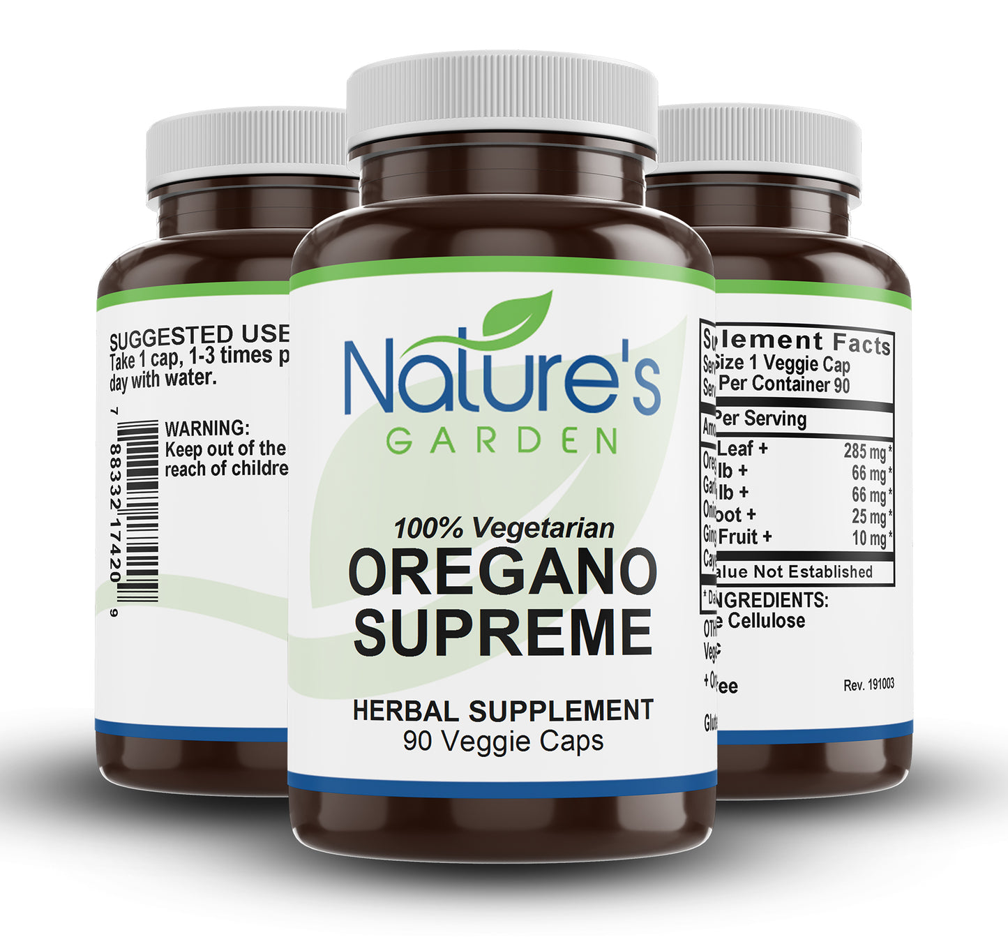 Nature's Garden - Oregano Supreme (w/ Garlic, Onion, Ginger & Cayenne) - 90 Veggie Caps