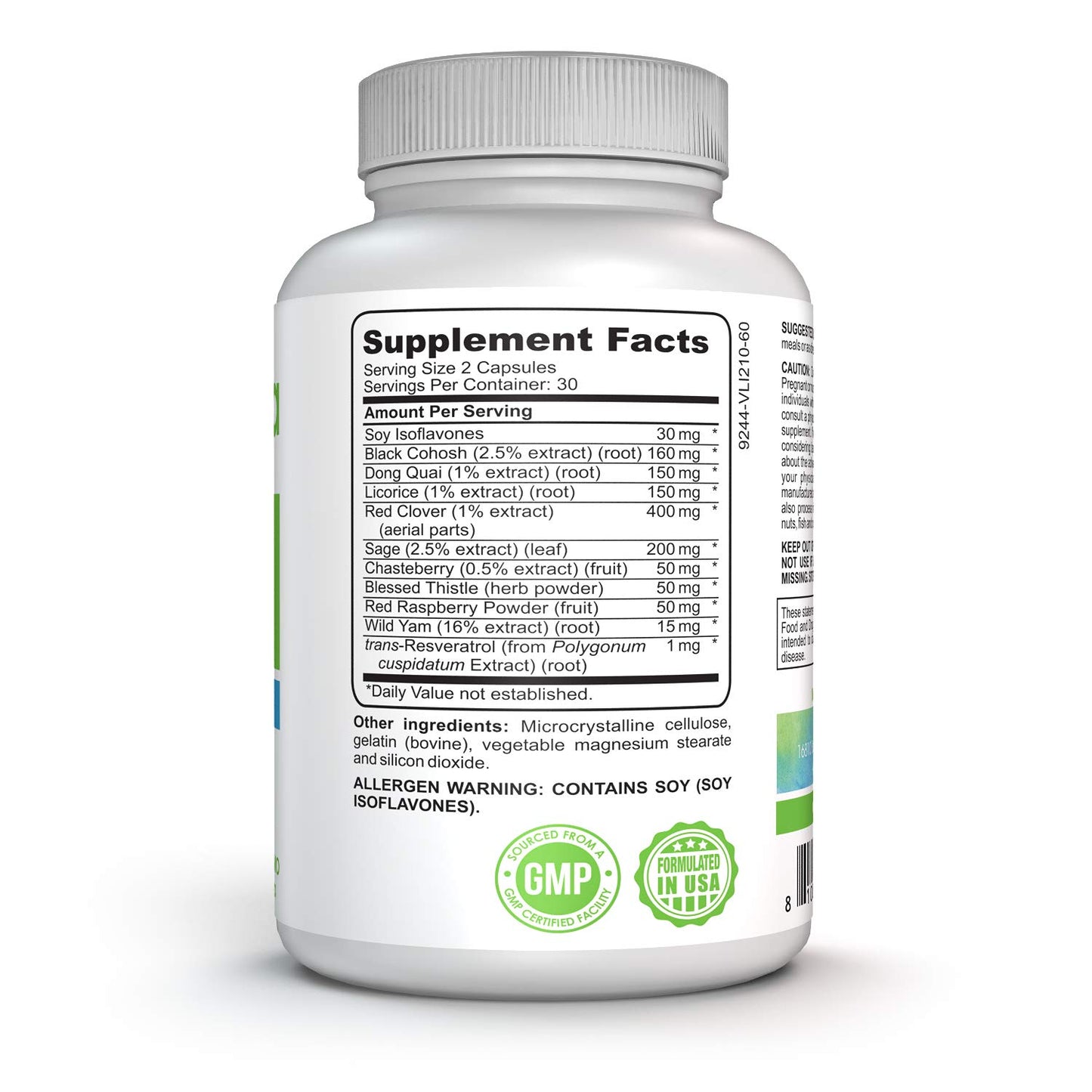 Women's Menopausal Support - Transitional Hormone Support During Menopause & Hot Flash Relief - Women's Natural Help for PMS, Adrenal & Hormone Balance - One Month Supply