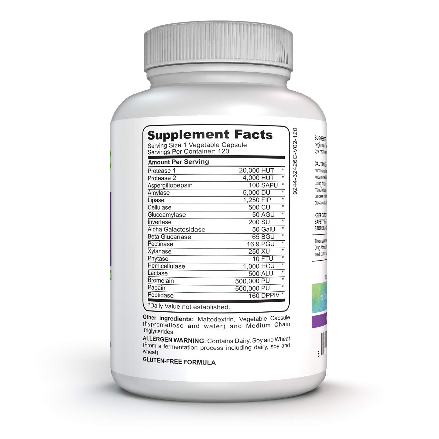 Digestive Enzymes Complex - Digest Enzyme Matrix with 18 Enzymes for Digestive Health, Bloating, Indigestion, Gas. Supports General Immunity and Digestive Wellness