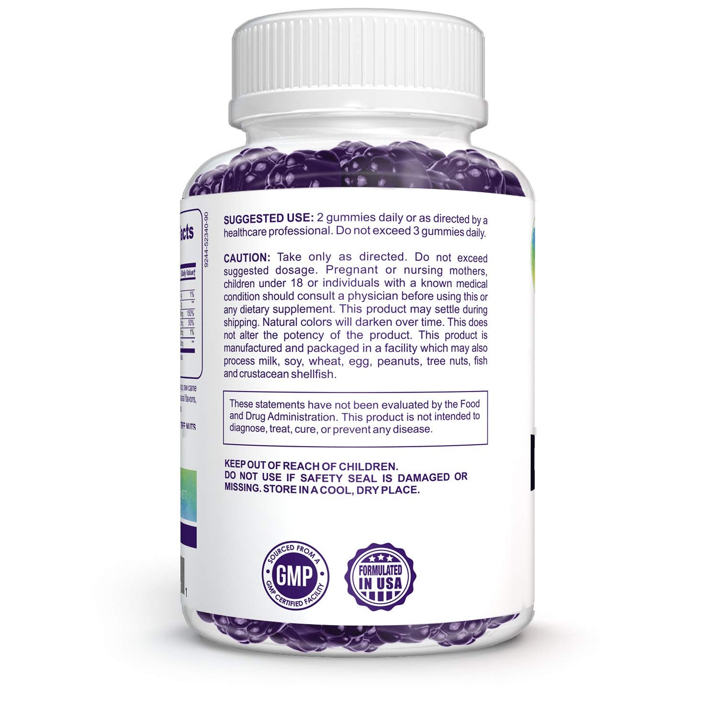 Elderberry Immune Gummies with Vitamin C, Propolis, Echinacea - Max Strength 200MG for Kids and Adults