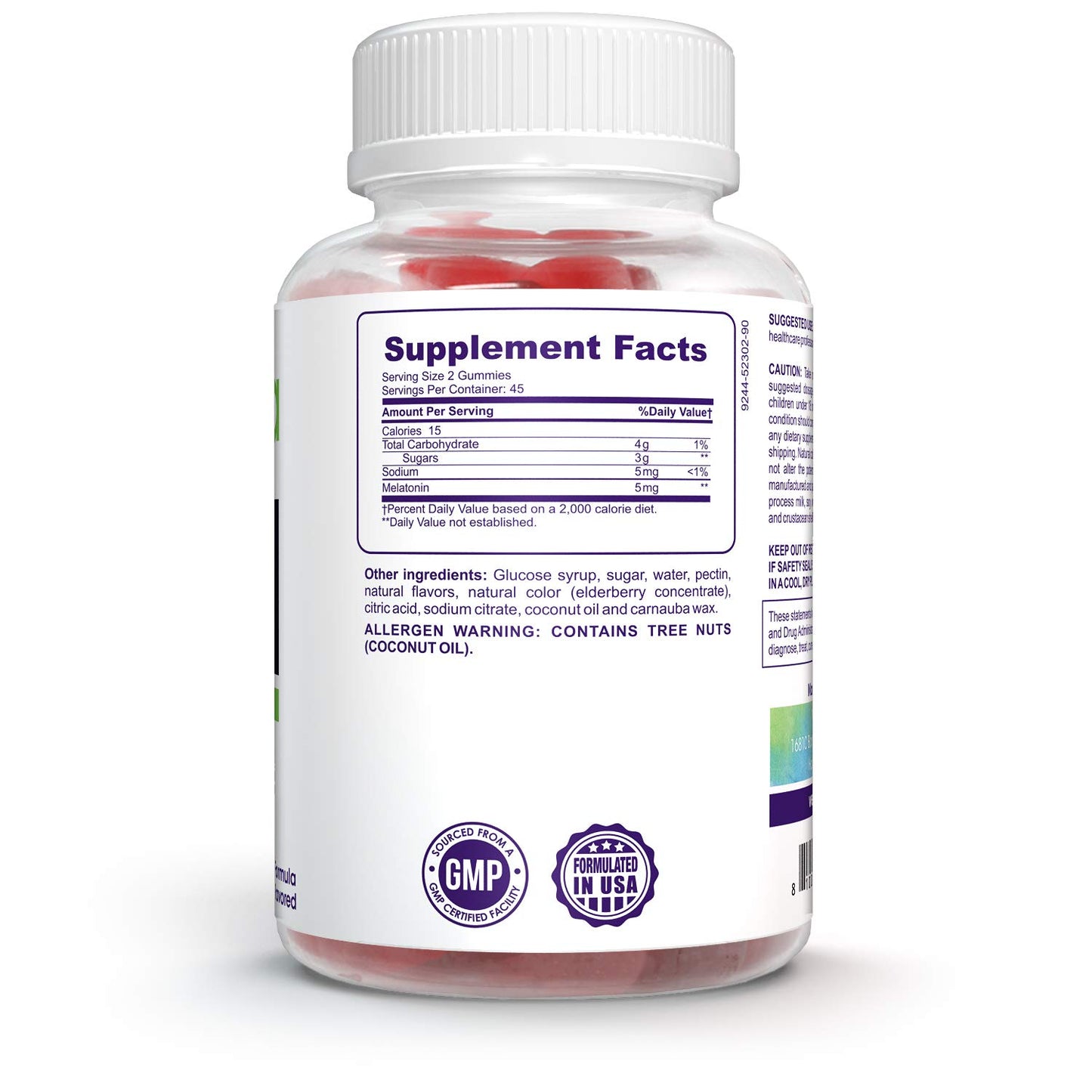 Premium Melatonin Sleep Gummies - Kids and Adults Sleep Aid - 5mg Per Serving - 90 Gluten Free Gummies - Strawberry Flavored - for Sleep Support and Relaxation