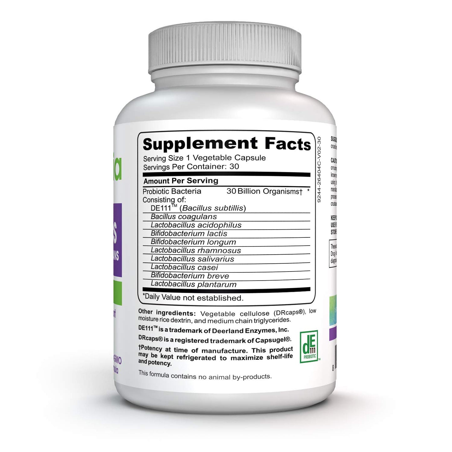 Shelf Stable Probiotics - 30 Billion - 10 Strains - Delayed Release & Spore Forming Strains - Includes prebiotics. 30 Days Supply.