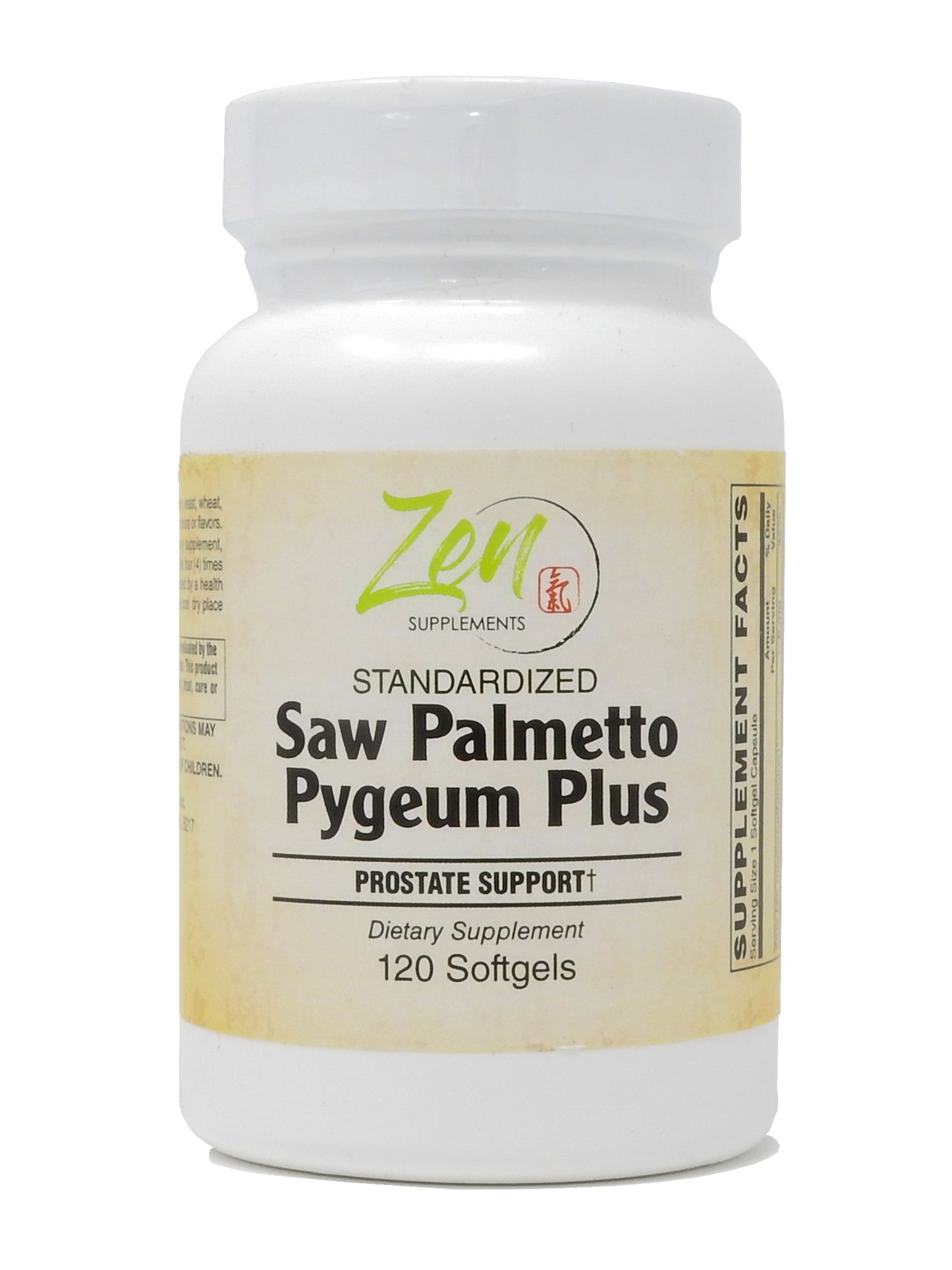 Saw Palmetto & Pygeum Plus - Prostate Support Supplement w/L-OptiZinc® for Prostate & Urinary Tract Health including Frequent Urination, Beta-Sitosterol Supports DHT Blocker for Hair Loss Prevention 120-Softgel