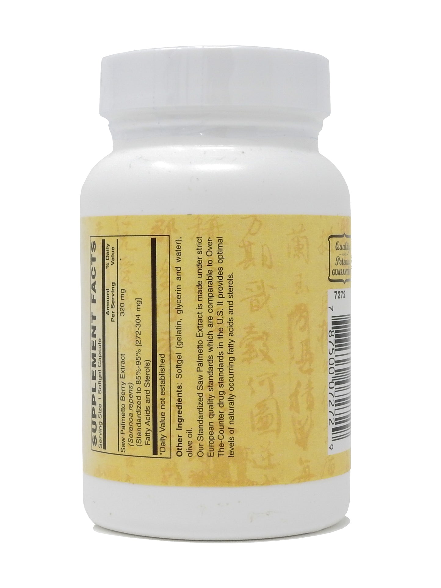 Saw Palmetto Berry Extract 320 Mg Supplement for Prostate Health & Urinary Tract including Frequent Urination, Supports DHT Blocker and Hair Loss Prevention 60-Softgel