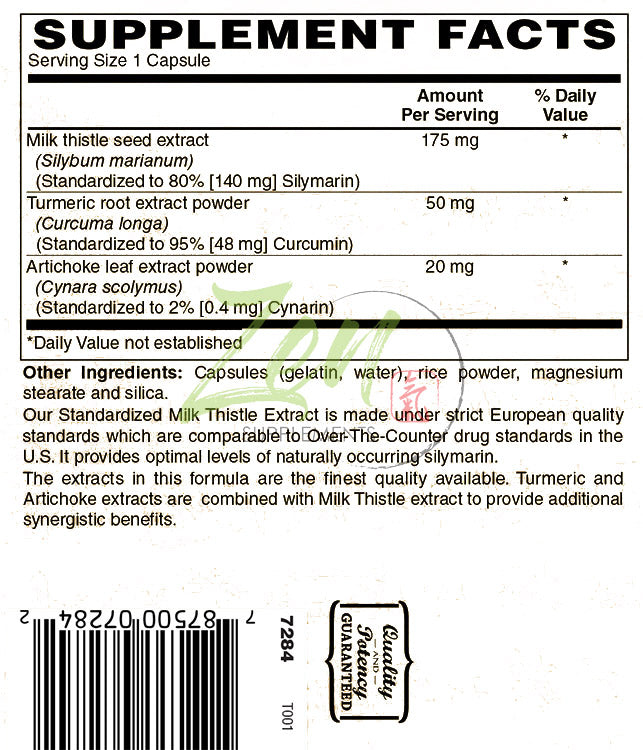 Milk Thistle Extract-Plus 175 Mg - Promotes Healthy Liver Function, Liver Health & Supports the Body’s Natural Cleansing & Detoxification Pathways 240-Caps
