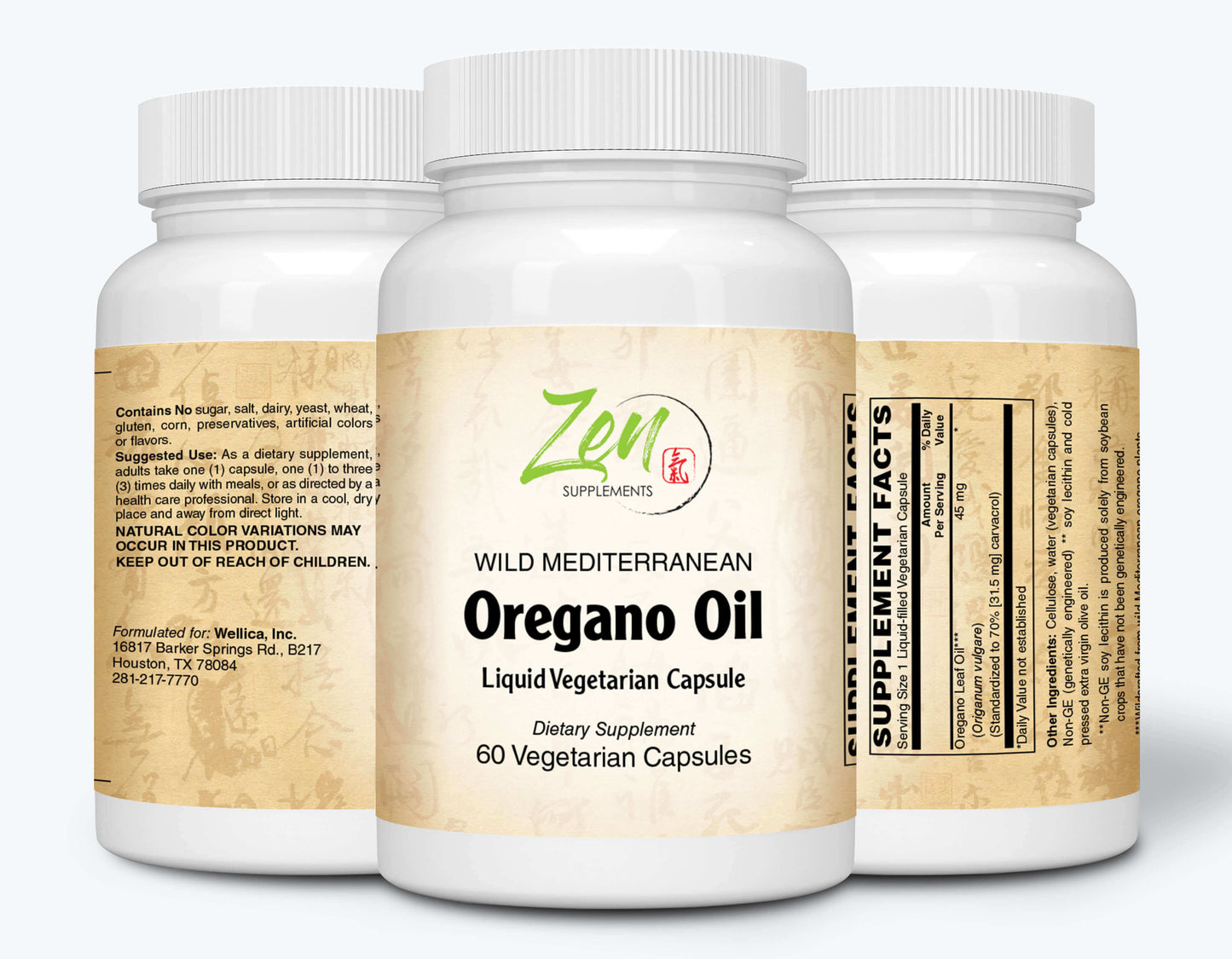 Oregano Oil Standardized to 45 Mg 70% Carvacrol - Immune and Intestinal Support for Healthy Digestive Flora 60-Vegcaps