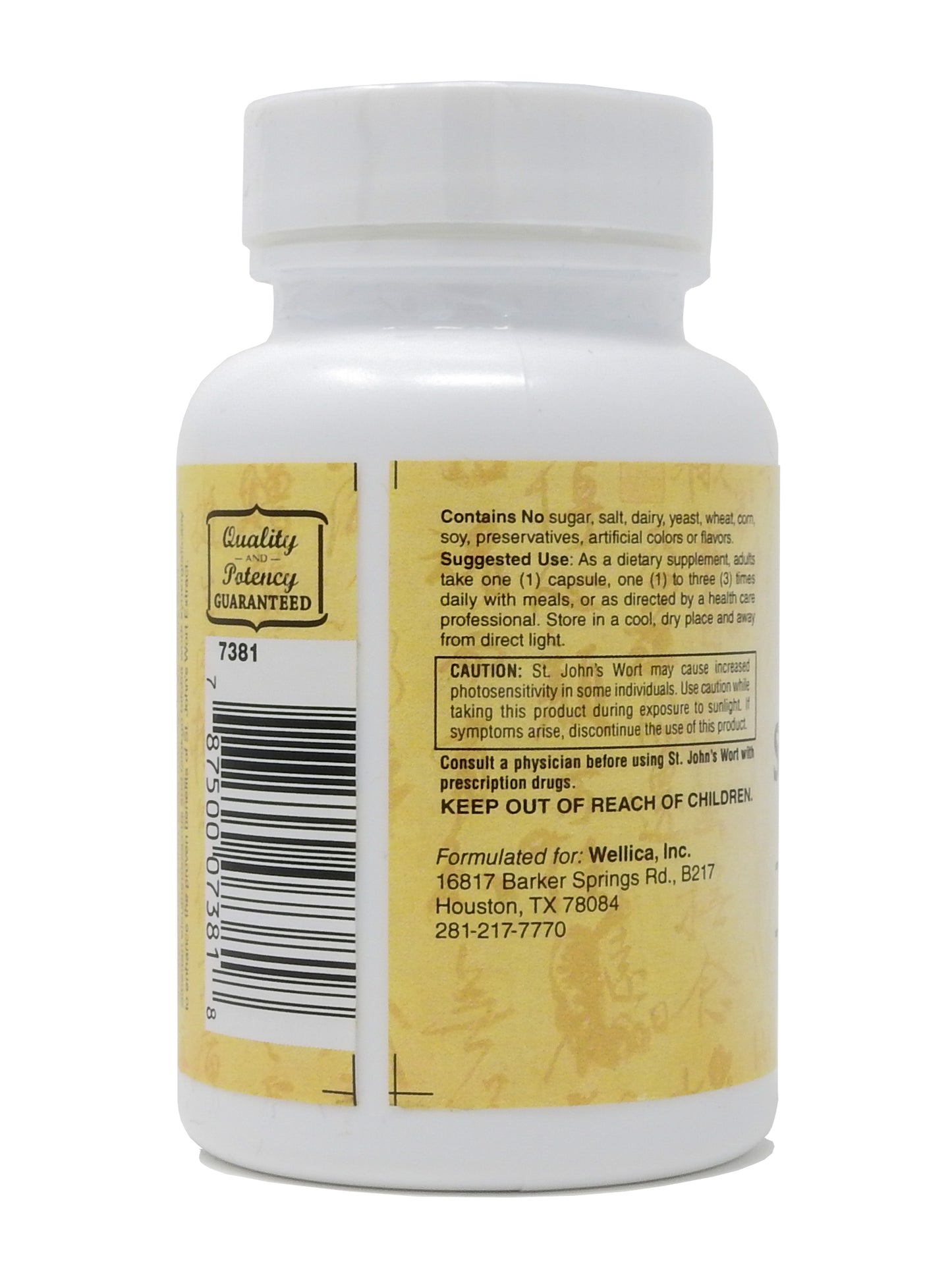 St. John’s Wort Extract 300mg -Plus Siberian Eleuthero & Ginkgo Biloba 60-Caps - Brain Supplement for Focus, Energy, Memory & Clarity - Mental Performance Nootropic - Supports Brain Function