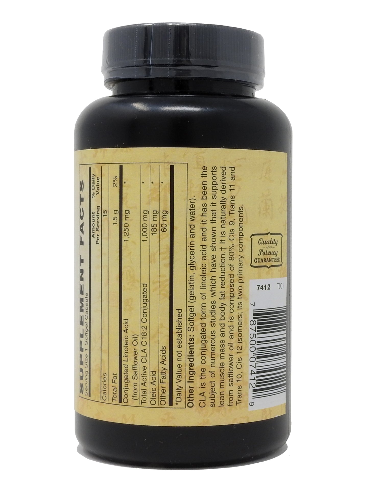 Hi Potency CLA 1,250Mg - Supports Healthy Weight Management - Promotes Lean Mass Muscles, Metabolism & Immune Health 90-Softgel