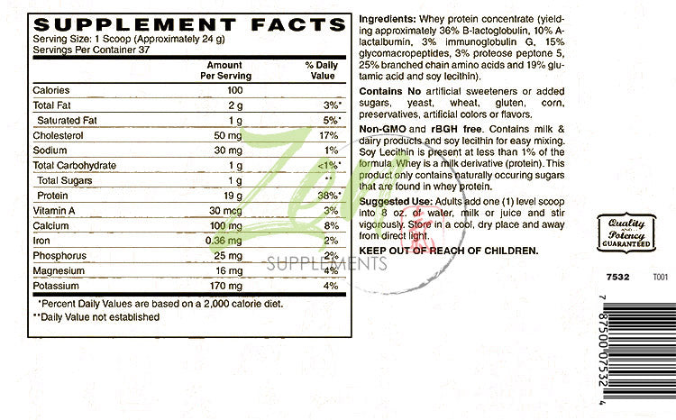 Organic Grass Fed Whey Protein 19g Per Serving Keto Friendly - Unflavored 32 Oz-Powder