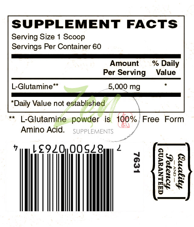 L-Glutamine Powder for Muscle Recovery, Healthy Gut, GI Immune Function, Supports Bowel Regularity 300 GR-Powder